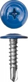 Саморезы ПШМ-С со сверлом для листового металла, 16 х 4.2 мм, 500 шт, RAL-5005 синий насыщенный, ЗУБР