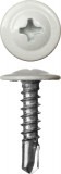 Саморезы ПШМ-С со сверлом для листового металла, 16 х 4.2 мм, 500 шт, RAL-9003 белый, ЗУБР