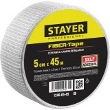 Серпянка самоклеящаяся FIBER-Tape, 5 см х 45м, STAYER Professional 1246-05-45