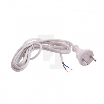 Шнур электрический соединительный, для настольной лампы, 1,7 м, 120 Вт, белый, тип V-1 Сибртех 96010