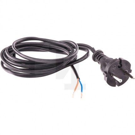 Шнур электрический соединительный, для настольной лампы, 1,7 м, 120 Вт, черный, тип V-1 Сибртех 96015