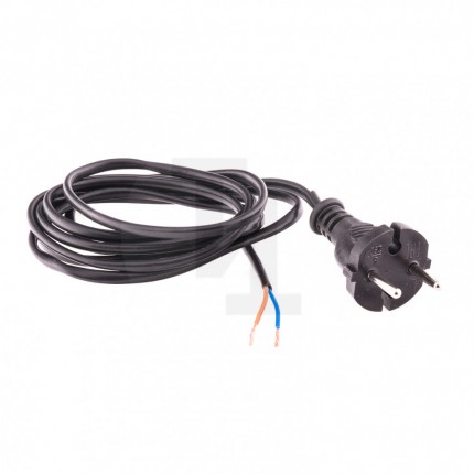 Шнур электрический соединительный, для настольной лампы, 2,2 м, 120 Вт, черный, тип V-1 Сибртех 96016