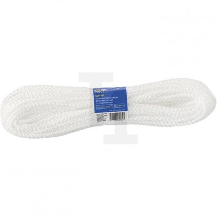 Шнур вязаный полипропиленовый с сердечником, белый, 3 мм, L20 м, 50-55 кгс Сибртех 93956