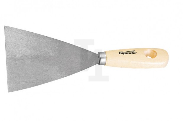 Шпательная лопатка из нержавеющей стали, 100 мм, деревянная ручка Sparta 852185