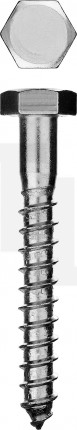 Шурупы ШДШ с шестигранной головкой (DIN 571), 160 х 10 мм, 1 шт, ЗУБР 4-300456-10-160