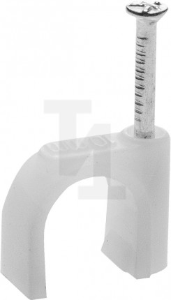 Скоба-держатель для круглого кабеля, 14 мм, 50 шт, с оцинкованным гвоздем, STAYER 4510-14