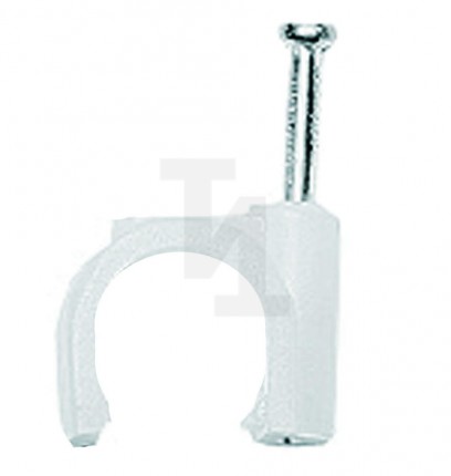 Скоба-держатель для круглого кабеля, 4 мм, 100 шт, с оцинкованным гвоздем, STAYER 4510-04