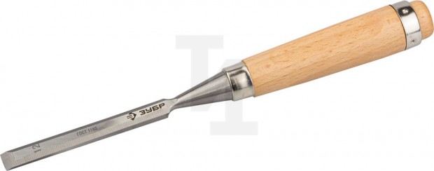 Стамеска-долото "Классик" с деревянной ручкой, хромованадиевая, 12мм, ЗУБР 18096-12