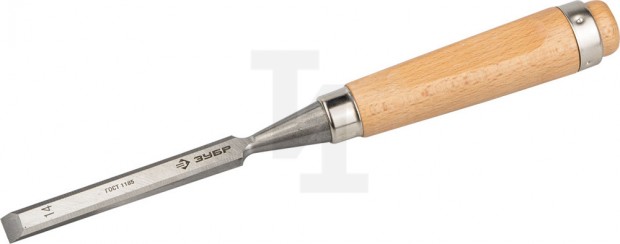 Стамеска-долото "Классик" с деревянной ручкой, хромованадиевая, 14мм, ЗУБР 18096-14