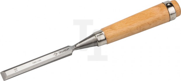 Стамеска-долото "Классик" с деревянной ручкой, хромованадиевая, 16мм, ЗУБР 18096-16