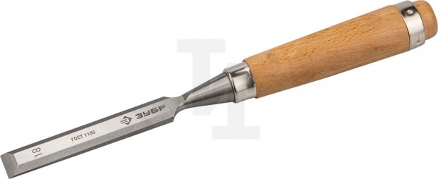 Стамеска-долото "Классик" с деревянной ручкой, хромованадиевая, 18мм, ЗУБР 18096-18