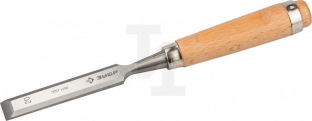 Стамеска-долото "Классик" с деревянной ручкой, хромованадиевая, 20мм, ЗУБР 18096-20