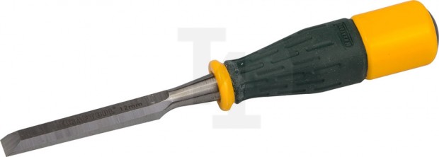 Стамеска KRAFTOOL "EXPERT" упрочненное полотно, ударочпрочная двухкомп ручка, стальной затыльник для ударных работ,12мм 1815-12_z01