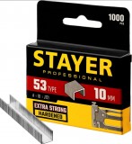 STAYER 10 мм скобы для степлера тонкие 53, 1000 шт