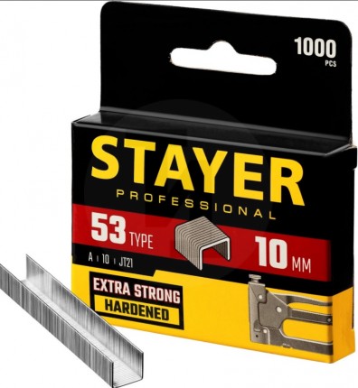 STAYER 10 мм скобы для степлера тонкие 53, 1000 шт 3159-10_z02