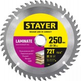STAYER LAMINATE 250 x 32/30мм 72Т, диск пильный по ламинату, аккуратный рез