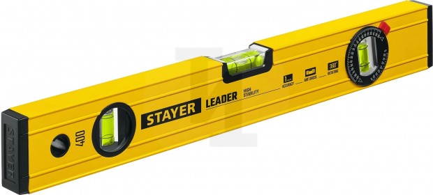 STAYER LEADER 400 мм уровень строительный фрезерованный 3466-040_z01