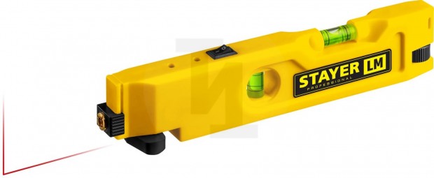 STAYER LM уровень лазерный, 20м, точность лазера +/-0,5 мм/м, точность колбы +/-1,5 мм/м 34985