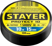 STAYER Protect-10 черная изолента ПВХ, 10м х 15мм