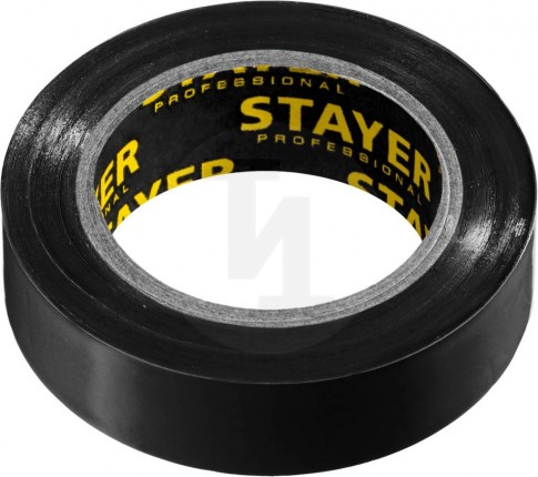 STAYER Protect-10 Изолента ПВХ, не поддерживает горение, 10м (0,13х15 мм), черная 12291-D