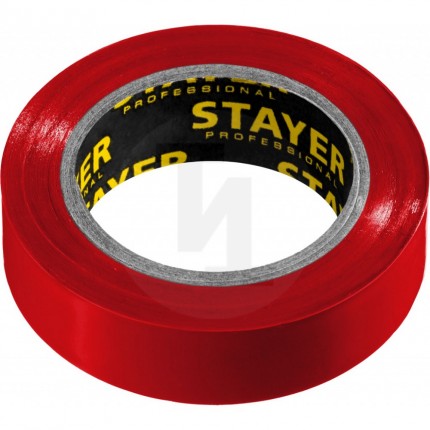 STAYER Protect-10 Изолента ПВХ, не поддерживает горение, 10м (0,13х15 мм), красная 12291-R