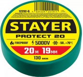 STAYER Protect-20 зеленая изолента ПВХ, 20м х 19мм