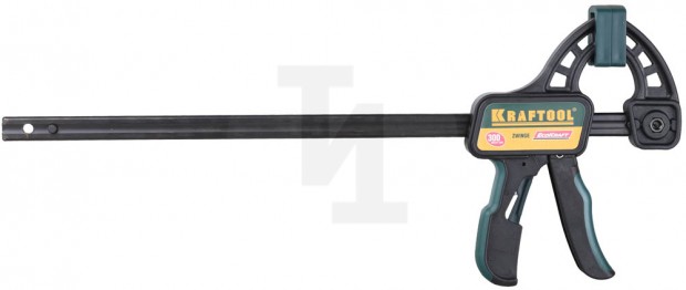 Струбцина "EcoKraft" ручная пистолетная, KRAFTOOL 32226-30, пластиковый корпус, 300/500мм, 150кгс 32226-30