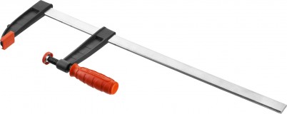 Струбцина ЗУБР "МАСТЕР", тип "F", пластмассовая ручка, стальная закаленная рейка, 120х500мм