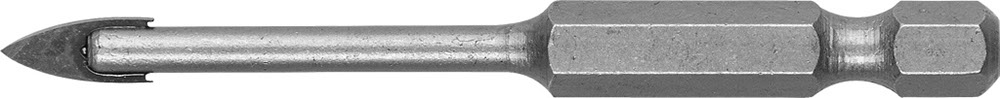 Сверло по кафелю, керамике, стеклу, с двумя режущими лезвиями, шестигранный хвостовик, 3 мм, ЗУБР 29840-03