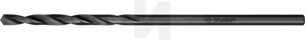 Сверло по металлу, быстрорежущая сталь, класс В, ЗУБР, d=2,5 мм 29605-2.5