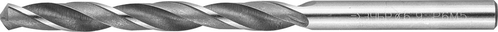 Сверло по металлу, сталь Р6М5, класс В, ЗУБР 4-29621-109-6.9, d=6,9 мм
