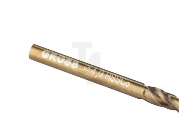 Сверло спиральное по металлу, 4 мм, HSS-Co Gross 72312