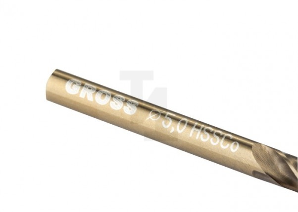 Сверло спиральное по металлу, 5 мм, HSS-Co Gross 72317
