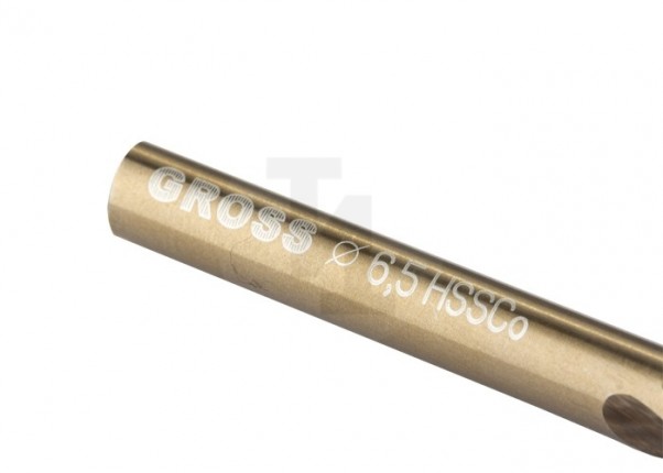 Сверло спиральное по металлу, 6,5 мм, HSS-Co Gross 72324