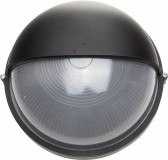 Светильник уличный СВЕТОЗАР влагозащищенный с верхним защитным кожухом, круг, цвет черный, 100Вт