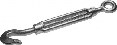 Талреп DIN 1480, крюк-кольцо, М24, 1 шт, кованая натяжная муфта, оцинкованный, ЗУБР Профессионал