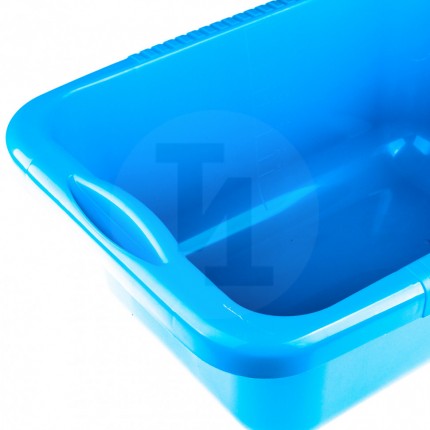 Таз пластмассовый прямоугольный 25 л, голубой, Россия Elfe 92992