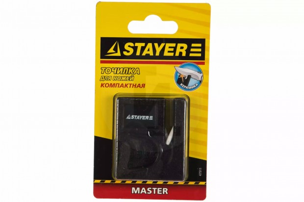 Точилка STAYER ″MASTER″, для ножей, компактная, керамическая рабочая часть 47511