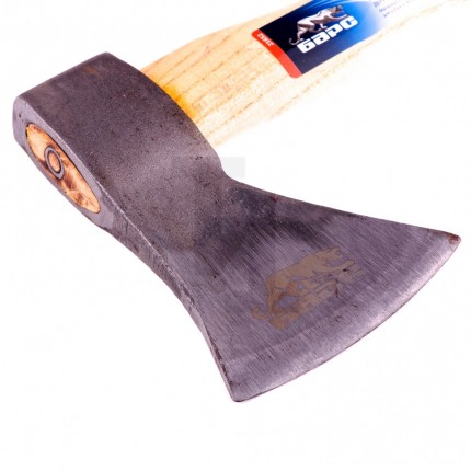 Топор плотницкий, кованый, деревянная рукоятка, 600 г, пескоструйное покрытие полотна, Барс 21652