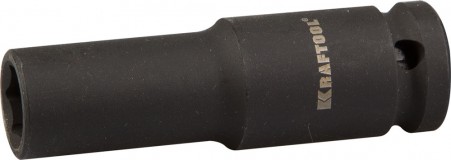 Торцовая головка KRAFTOOL "INDUSTRIE QUALITAT" ударная, удлиненная (1/2"), FLANK, Cr-Mo, фосфатированная, 14 мм