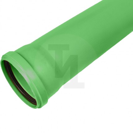 Труба PP-MD с раструбом зелёная KG2000 KG2000EM Дн 110х3,4 б/нап L=2,0м в/к Ostendorf 770360