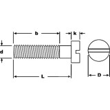 Винт 3х7 мм с цилиндрической головкой без покрытия ГОСТ 1491-80