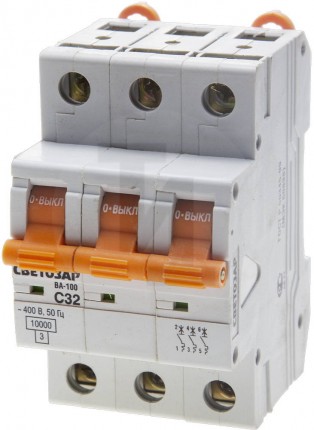 Выключатель автоматический СВЕТОЗАР 1-полюсный, 16 A, ″C″, откл. сп. 10 кА, 230 / 400 В SV-49071-16-C