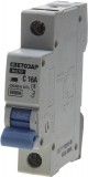 Выключатель автоматический СВЕТОЗАР 1-полюсный, 16 A, "C", откл. сп. 6 кА, 230 / 400 В