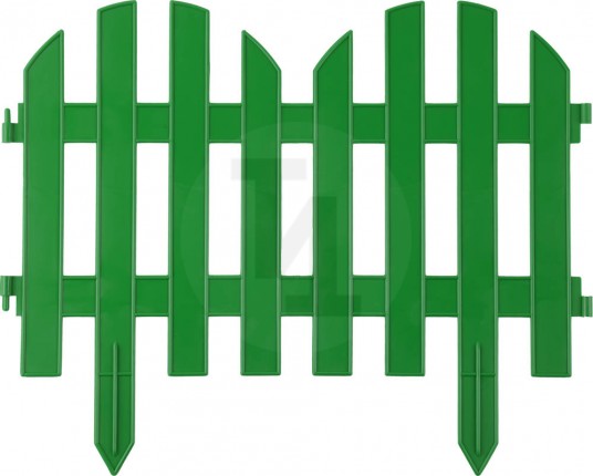 Забор декоративный GRINDA "ПАЛИСАДНИК", 28x300см, зеленый 422205-G