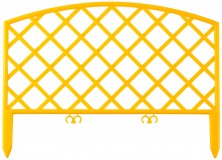 Забор декоративный GRINDA "ПЛЕТЕНЬ", 24x320см, желтый
