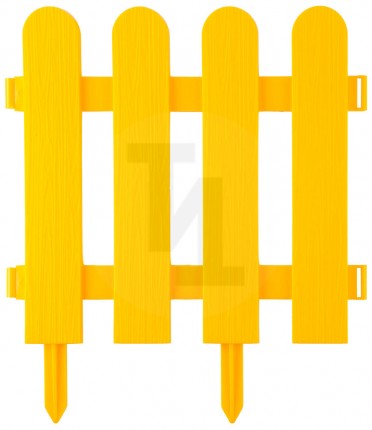 Забор декоративный GRINDA "ШТАКЕТНИК", 29x224см, желтый 422209-Y