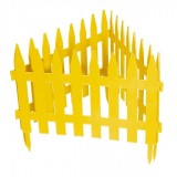 Забор декоративный "Рейка" 28 x 300 см, желтый Россия Palisad