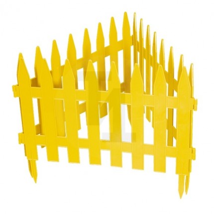 Забор декоративный "Рейка" 28 x 300 см, желтый Россия Palisad 65000