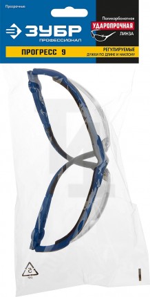 Защитные антибликовые очки ЗУБР ПРОГРЕСС 9, открытого типа, 110310 110310_z01